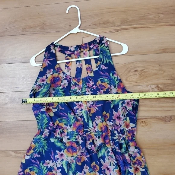 G:21 women flowy dress floral pattern size Large Asymmetrical Dress L - Picture 13 of 13